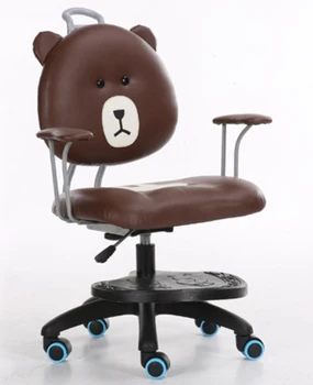 

Office Chair Swivel Computer Chair Middle Back Armchair Children Kids Study Bear Chair PU Leather SGS BIFMA tested Gas lift C52A