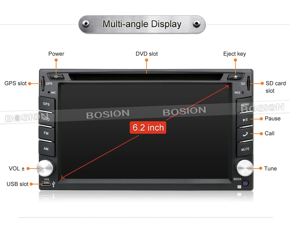 Cheap 2 din radio car dvd player gps navigation tape recorder autoradio cassette player for car radio steering-wheel car multimedia 1