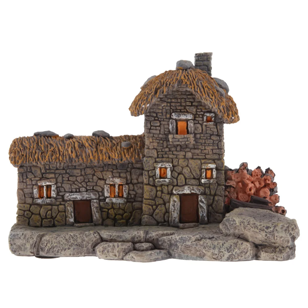 Mini Cottage House Figurine Garden Sculpture Resin Craft Micro Landscape DIY Fairy Garden Accessories Mini Cottage House Figurine Garden Sculpture Resin Craft Micro Landscape DIY Fairy Garden Accessories