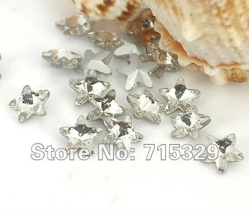 

10mm star shape crystal Clear Point Back Rhinestone nail art fancy bead DIY phone and Ornaments