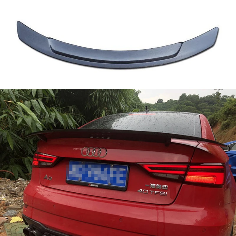 

A3 Carbon Fiber Auto Car Trunk Lid Rear Spoiler Wing for Audi A3 Sedan 2014 2015 2016 2017 RT Style