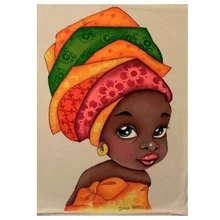 5d, поделки алмазов картина африканские девочка полный квадратный алмаз вышивка головоломка мозаика diamond ремесло DIY Фото Пользовательские Z154