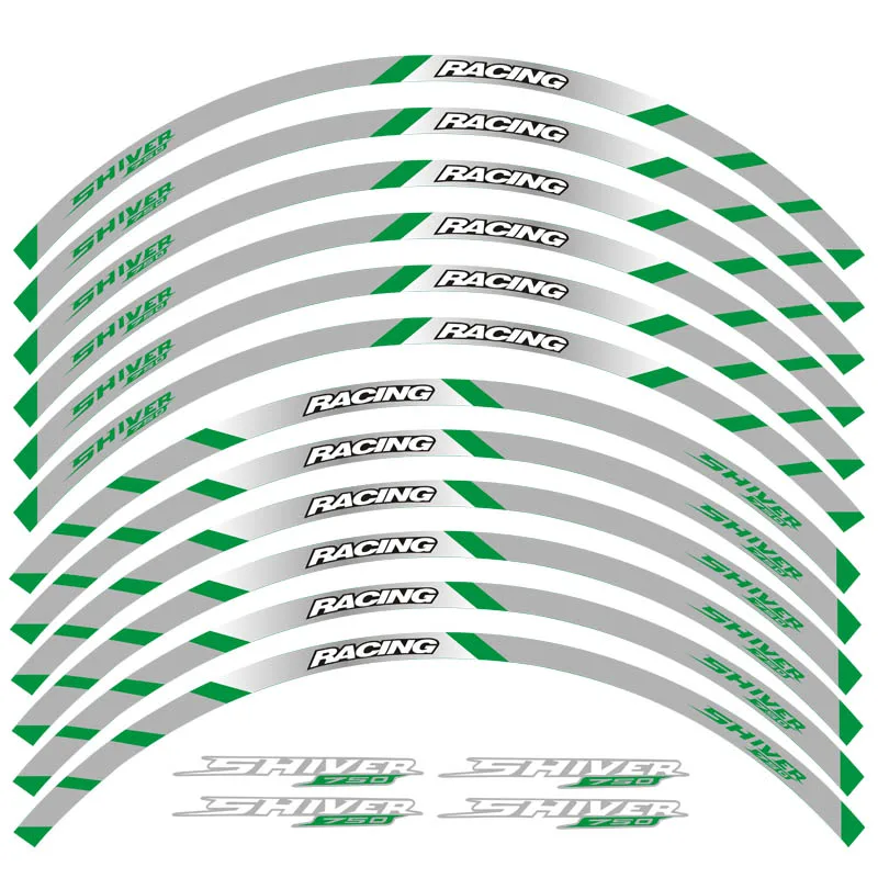 Новый 12 шт. подходит для мотоцикла передние и задние колеса край внешний обод наклейки светоотражающие полосы колесные наклейки для Aprilia