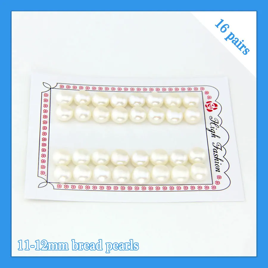 

CLUCI FREE SHIPPING, 11-12mm AAA white bread shape freshwater pearl beads