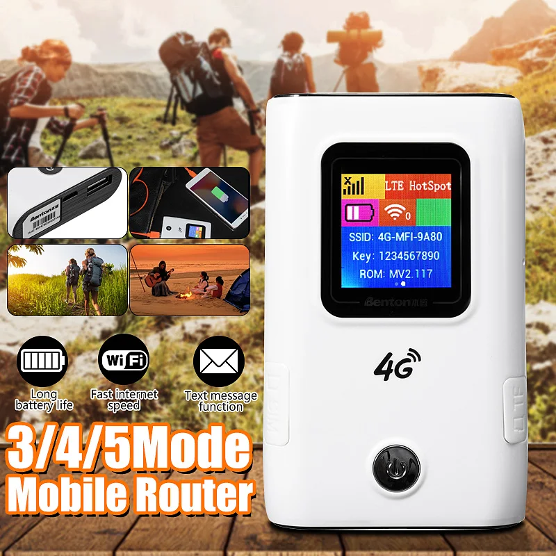 

4G Wifi Router mini router 3G 4G Lte Wireless Portable Pockets wifi Mobile Hotspot Car Wi-fi Router With Sim Card Slot 5200mAh