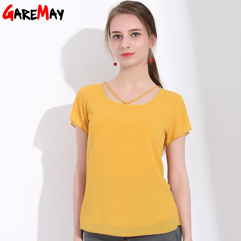 

GAREMAY Chiffon Blouse Women Elegant Womens Blouses And Tops Outwear Chemisier Femme Summer Women Clothes 2018 Blusas Mujer