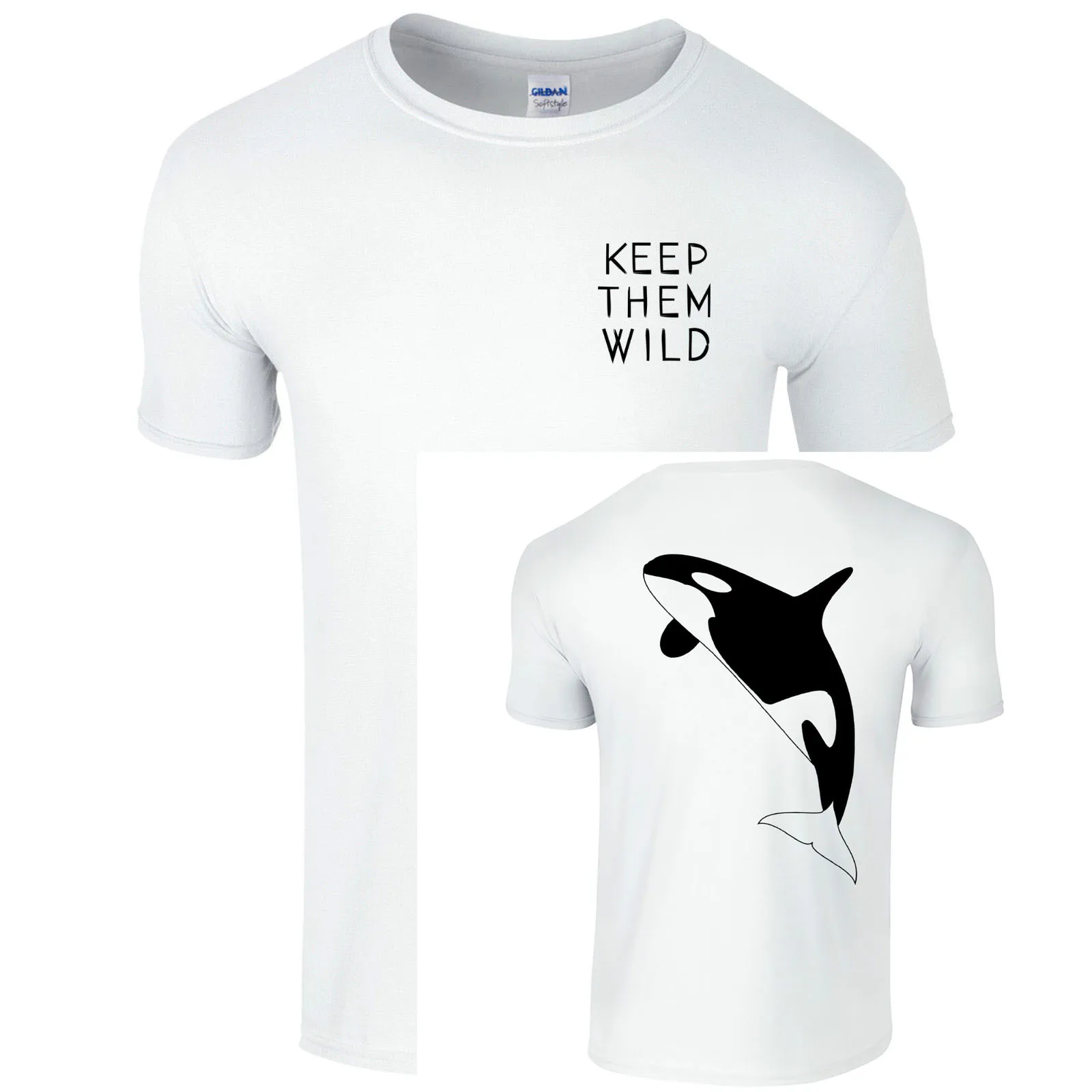 Orca Keep Them Wild T Shirt The Killer Whale Inspired Unisex Gift Mens