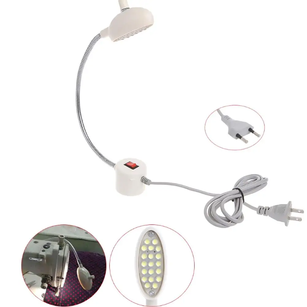 

LAIDEYI 19LEDs 1.5W Sewing Machine LED Light Adjustable Brightness Work Light With Magnet Bendable Gooseneck Lamp New Arrival