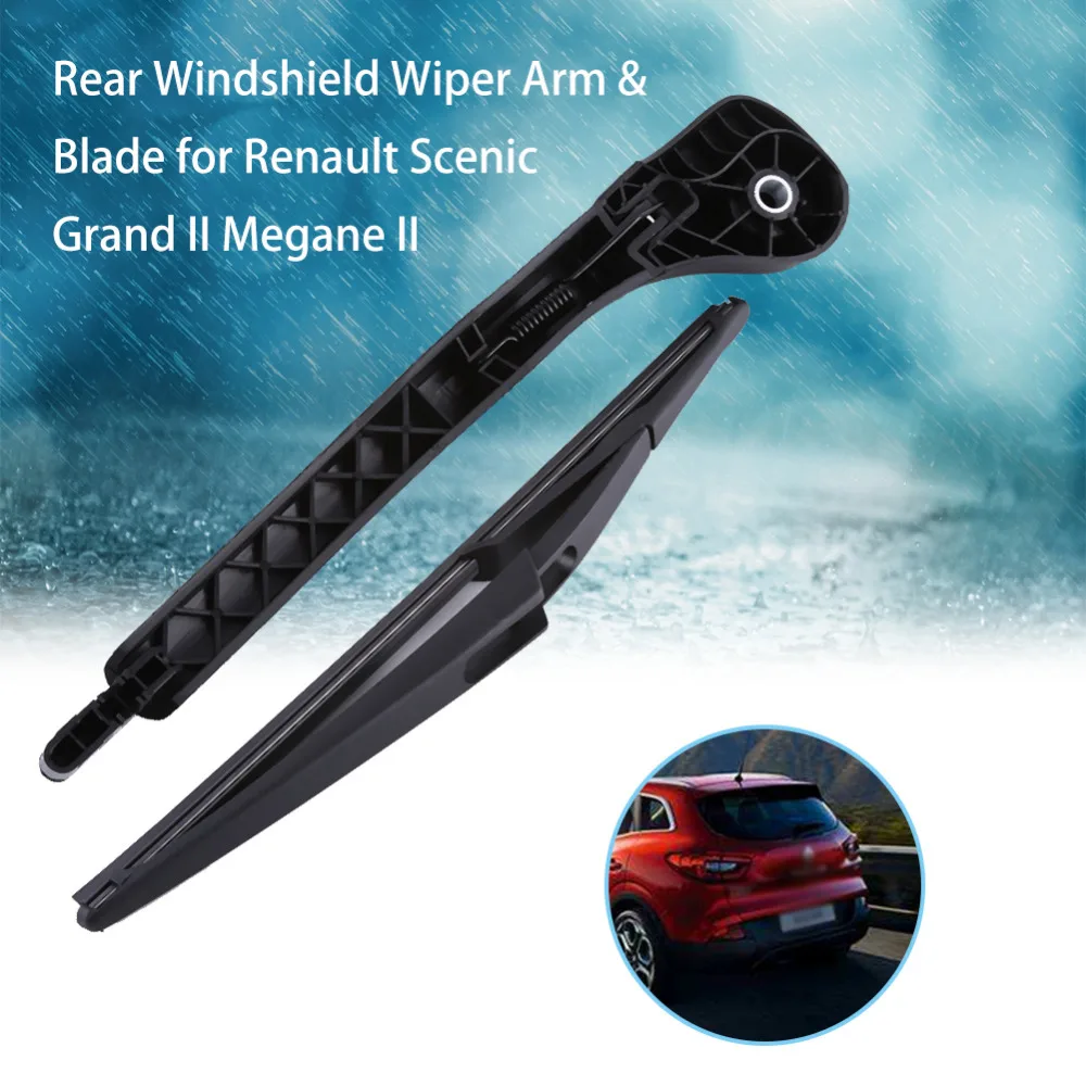 

Car Auto Rear Windscreen Windshield Wiper Arm & Blade U-type Soft Frameless Bracketless for Renault Grand Scenic MK II