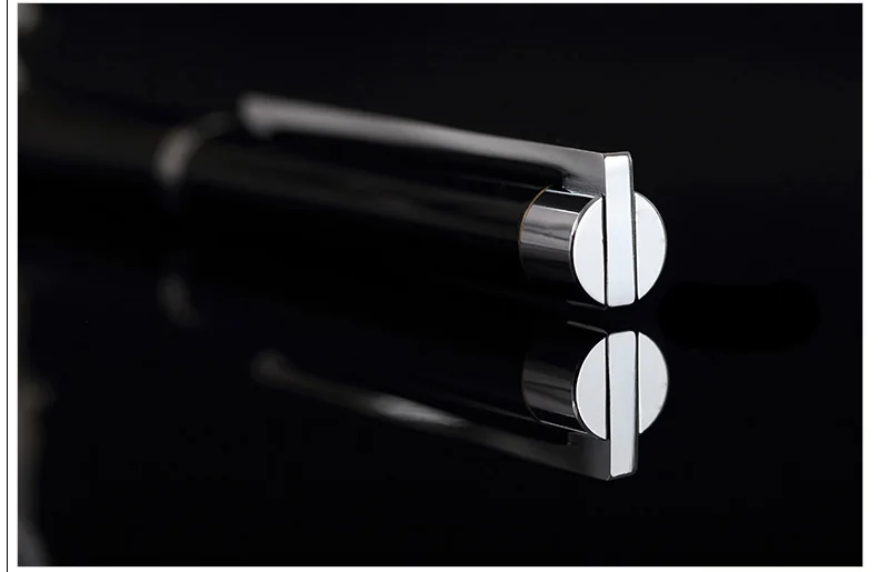 Jinhao 126 Высококачественная Черная Серебристая Ручка-роллер 0,7 мм черные чернила, заправка металлической шариковой ручкой для студентов, школьные принадлежности