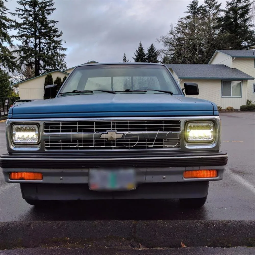 Black Aluminum Housing 4 X 6 LED Headlight with 24W High Beam 20W Low Beam Replacement for Chevy Camaro Ford Trucks (Pack of 2) (6)