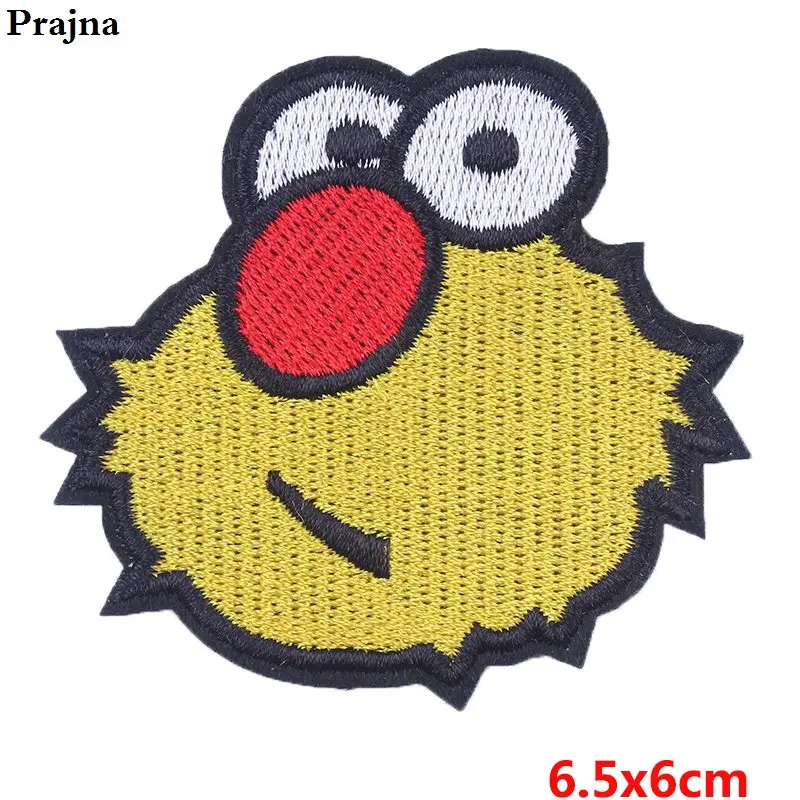 Prajna Sesame Street Elmo Patches Iron-On Embroidered Patch Cute Monkeys Accessories For Clothing DIY Stickers On Kids T-shirt - Цвет: Антикварная бронза