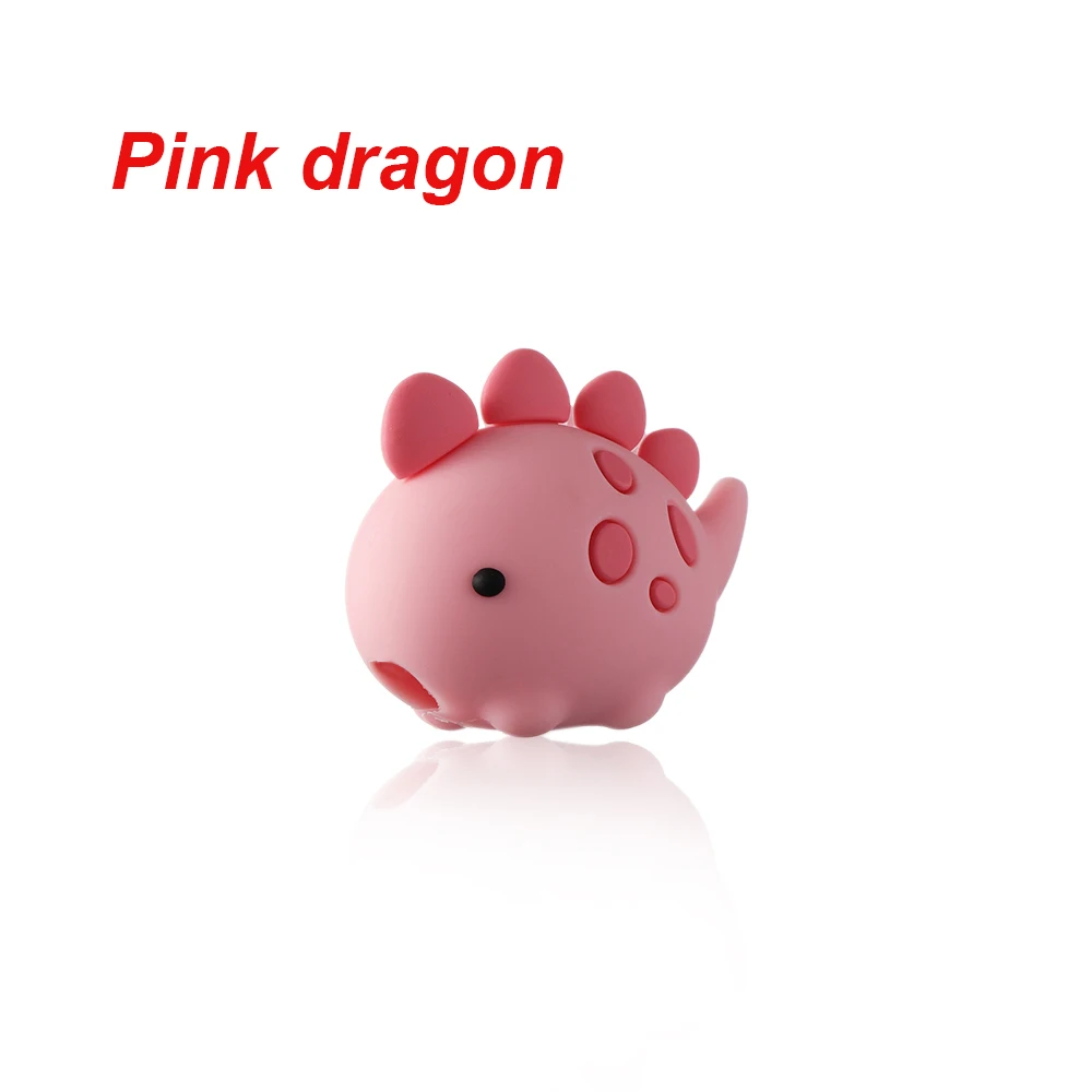 1 шт. в форме животных Toot Meng Дракон рыба укус защитный рукав анти-блокировка линии передачи данных Защитная крышка для сматывания кабеля - Цвет: Pink Dragon