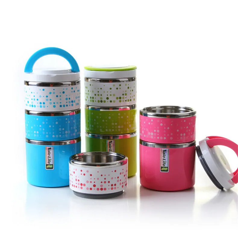 bento box 3 layers 3 colors lunch box bento box heat preservation mess