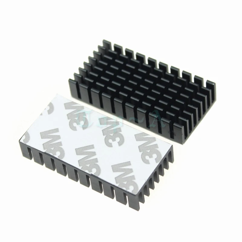 Gdstime 10 шт. 50 мм x 25 радиатор 50*25*10 IC Радиатор Черный алюминиевый охлаждающий