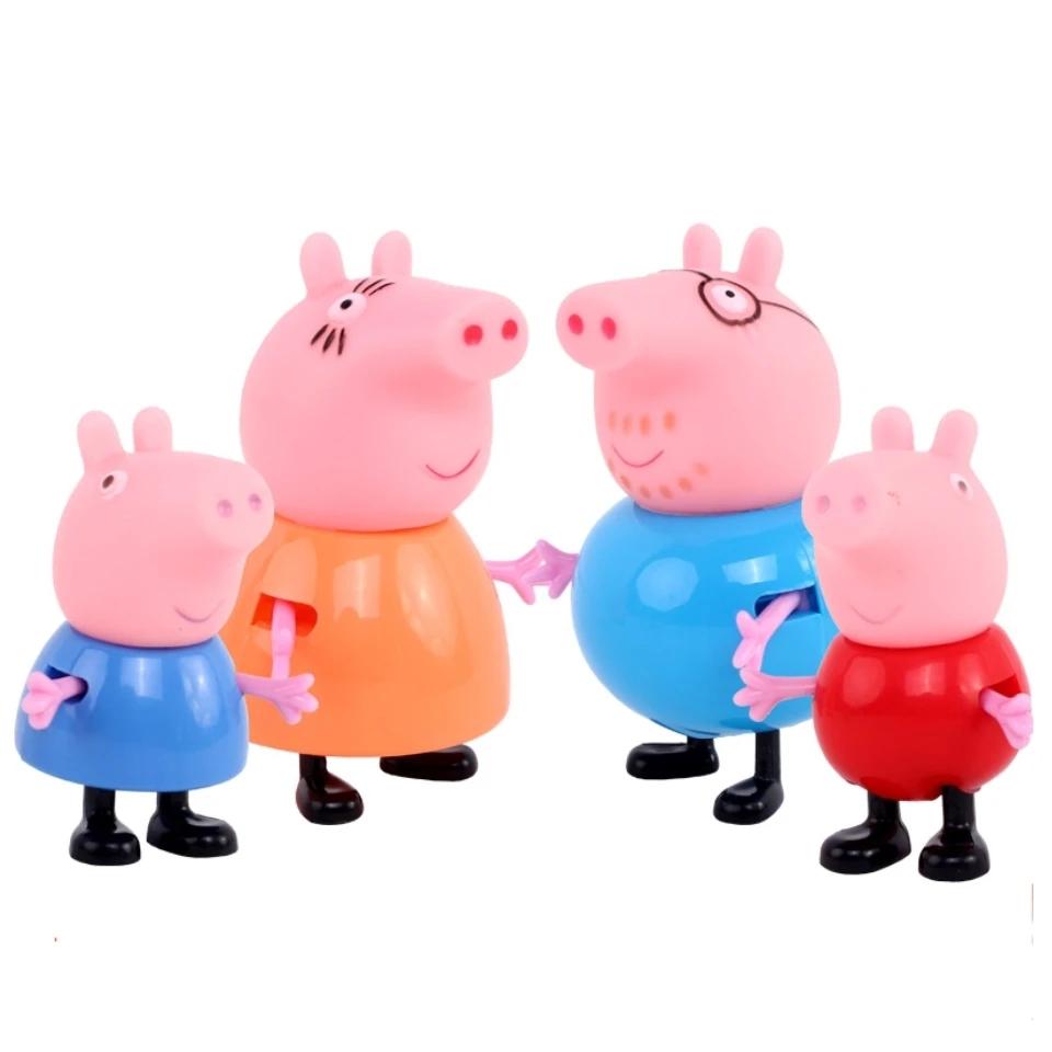 4pcs Hot Cartoon Pink Pig Family Dad Mom Figure Kids Child Lovely Animal font b Toys