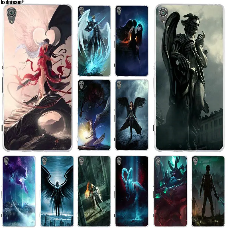 

Angels And Demons Slim Silicone Soft TPU Mobile Phone Cases For Sony Xperia Z Z1 Z2 Z3 Z4 Z5 Compact Mini M2 M4 M5 E3 E5 T3