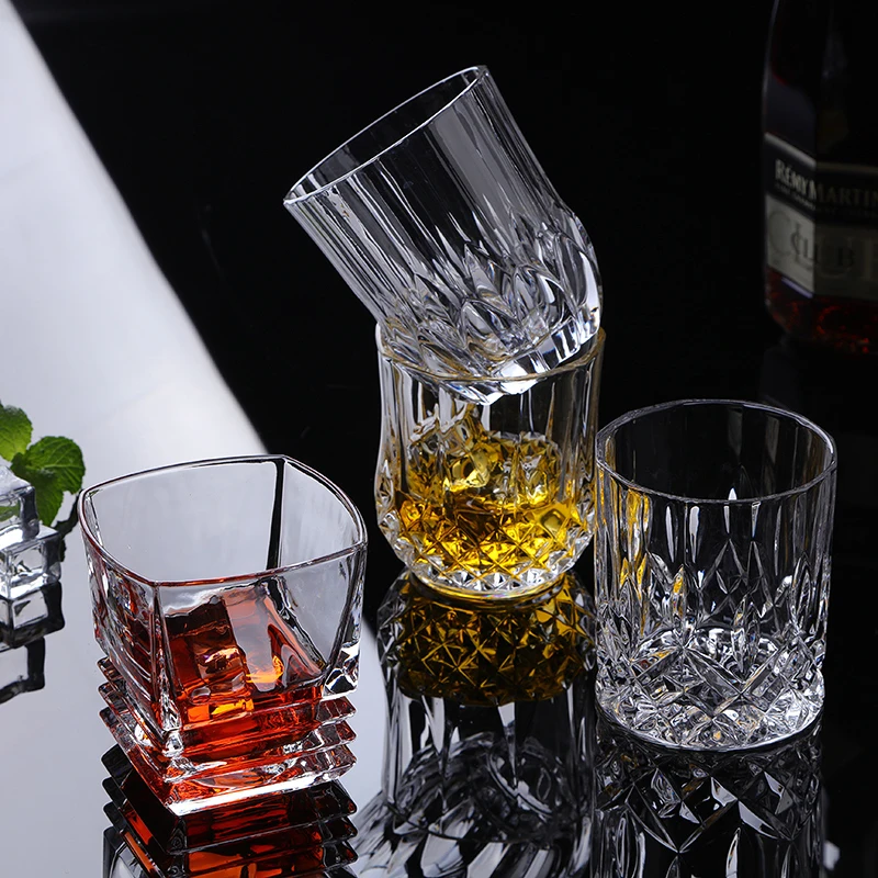

Creative Rocking Crystal Beer Cup Unleaded Glass Whisky Shot Glass Bar Wine Liquor Whiskey Teacup Square Cup Glasses Copo Verre