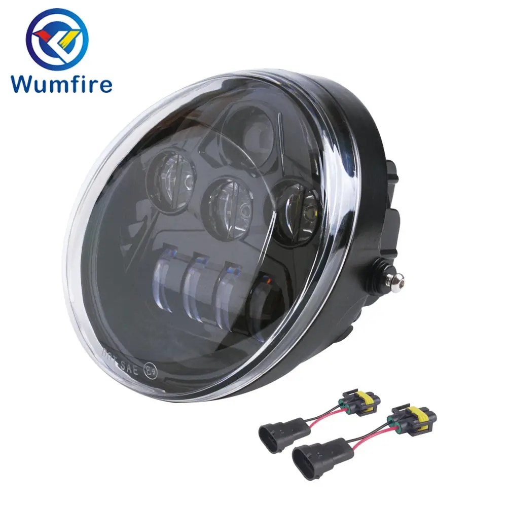 Светодиодная фара для мотоцикла WUMFIRE DOT E9 VROD VRSCF VRSC VRSCR 2002 2017 аксессуары V образных