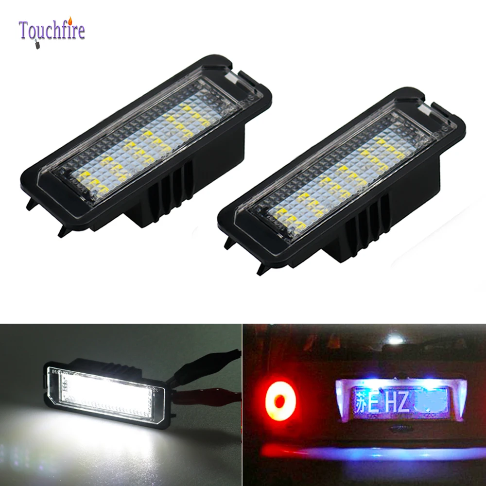 

2PCS License Plate Light LED Assembly Canbus No Error for Volkswagen Golf 4 5 6 Passat Polo CC Eos Scirocco PHAETON NEW BEETLE