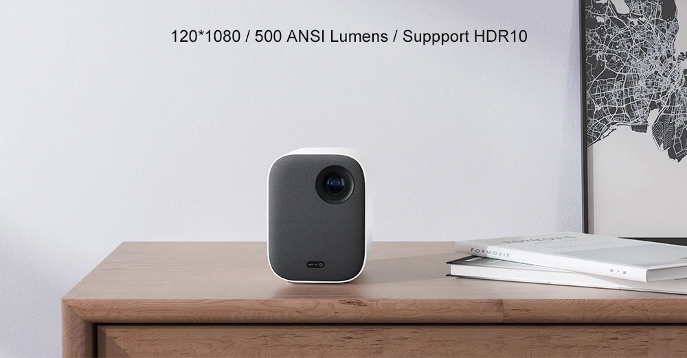 Xiaomi Mijia Мини проектор DLP портативный 1080p Поддержка 4K видео 3D wifi 500 ANSI светодиодный проектор tv Full HD для домашнего кинотеатра