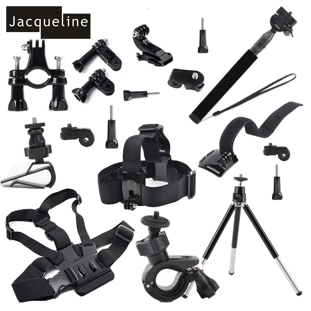 

JACQUELIN for Wrist Head Chest Mount Accessories Kit for Sony Action Cam FDR-X1000V 4K AS30V AS100V AZ1 Mini Kit AS15 AS20 AS10