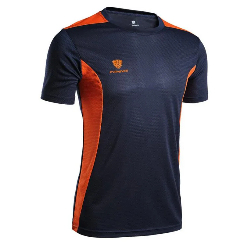 FANNAI бренд новые мужские теннисные рубашки уличная спортивная одежда с круглым вырезом для бега тренировки бадминтона с коротким рукавом футболки и топы - Цвет: C17