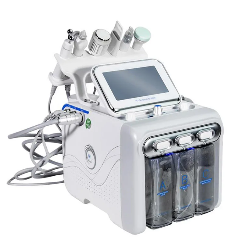 

H2 O2 Aqua Facial 6 In1 Hydra Facial Water Dermabrasion Oxygen Spray With RF BIO Lifting Facial Machine/Hydro Microdermabrasion