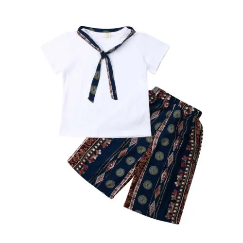 Toddler Baby Girl Kid Summer Casual T-shirt + Pants Outfits Clothes Sets 2-6Y | Детская одежда и обувь