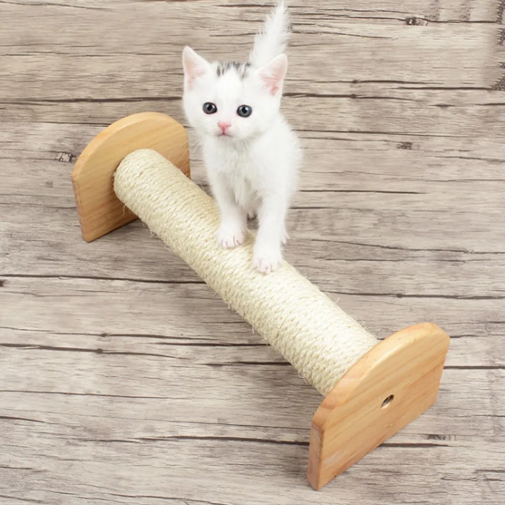 

Cat Bridge Climbing Frame Cat Pine Sisal Scratch Column Kitty Toys Scratch Board Home Use Climbing Frame For Cat