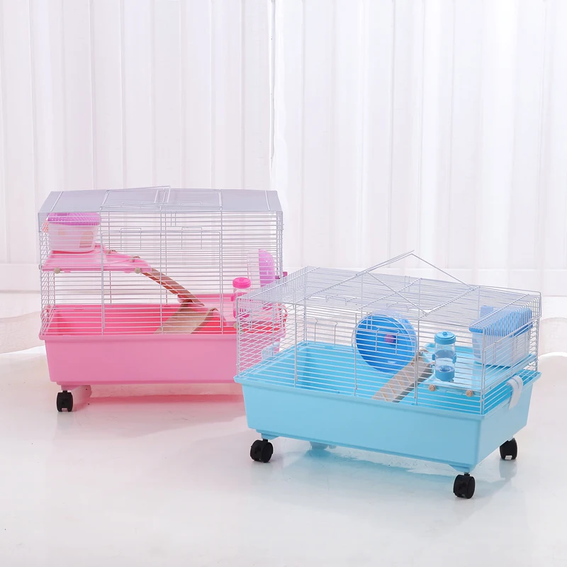 

2019 Luxury Oversized Guinea Pig Cage Space Comfortable Easy To Clean Hamster Squirrel Cage Pull Travel Carry Accessories
