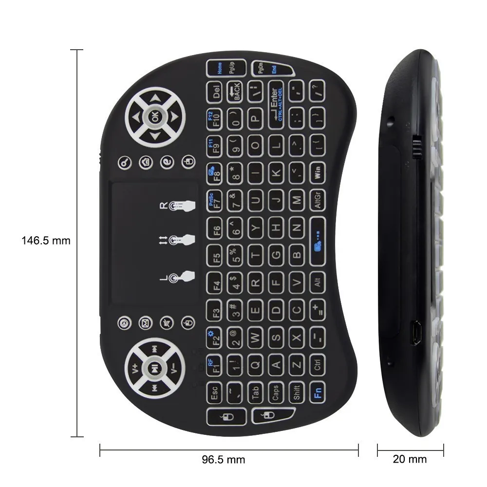 I8 Мини Беспроводной клавиатура цветная подсветка светильник Gaming Keyboard Air Мышь