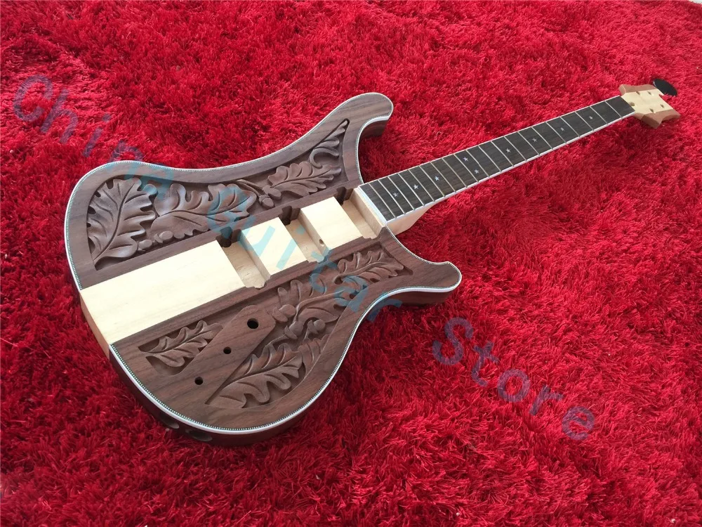 

New Arrival unnifished Walnut LK 4004 bass guitar;body only without accessories;free shipping