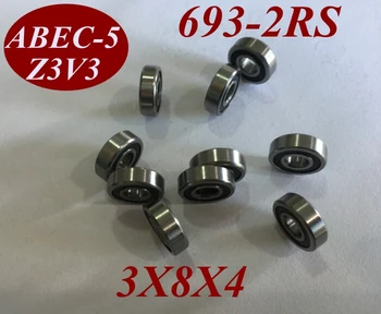 

5Pcs 693RS 693RZ 693 2RS 693 RZ 693-2RS 3X8X4 MM 3*8*4 MM Miniature roller shaft motor deep groove Ball Bearing tools