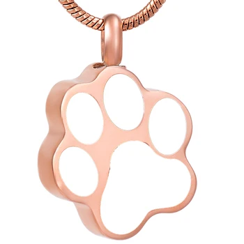 

Loss of Pet Paw Shaped Ashes Holder Locket Funeral Casket, Hot Selling Stainless Steel Cremation Pendant Urn Necklace Jewelry