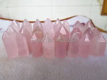 

TOP!!! 24 NATURAL ROSE QUARTZ CRYSTAL POINT HEALING 1000g