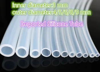 

1PCS YT829 Imported Silicone Tube ID3 mm* OD 4/5/6/8/9 mm Plumbing Hoses 1Meter Food Grade Capillary Transparent Hose