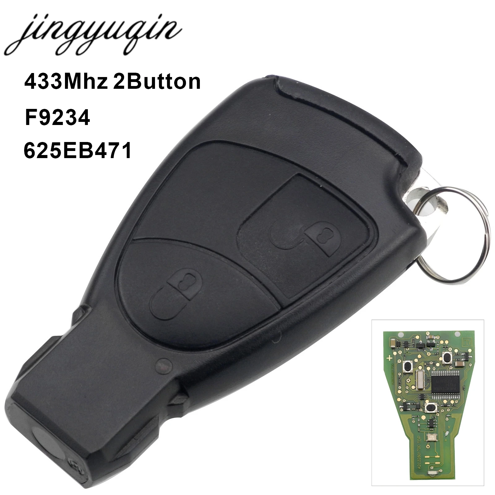 jingyuqin 433Mhz 2 Button Smart Remote Car Key Fob For Mercedes for Benz C E ML Class Sprinter Control Circuit Board Keyless jingyuqin 433Mhz 2 Button Smart Remote Car Key Fob For Mercedes for Benz C E ML Class Sprinter Control Circuit Board Keyless