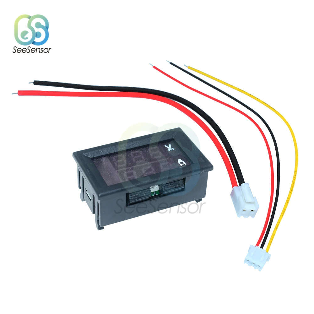 Dc0-100V 10A Led Dc Doppel Anzeige Digital Spannungsmessung Stromzähler Kop G5L6 