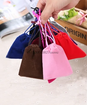 

900PCS 7x9cm Jewelry Packing Velvet bag,Velvet Drawstring bags & Pouches