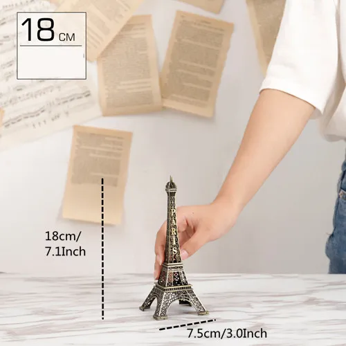 VILEAD 6 Size Zinc Alloy Paris Tower Model Figurines European Building Crafts Gift Office Home Decoration Hogar Ornaments