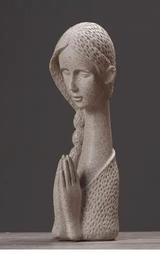 Nordic девушка благословение девушка, скульптура украшения Простой Творческий ювелирные украшения свадебные подарки на день рождения