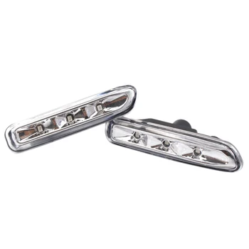 

2 Pcs Clear Lens LED Side Marker Car Lights For BMW 3 Series E46 4Door 1999~2001
