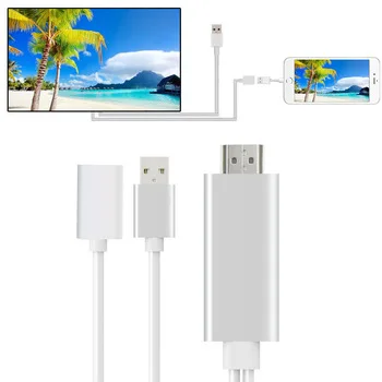 HDMI Cable to 8 Pin HDTV TV Digital AV Adapter Plug and Play HDTV Smart Cable for Apple for iPhone 7/7s/6/6S/Plus for ipad O3