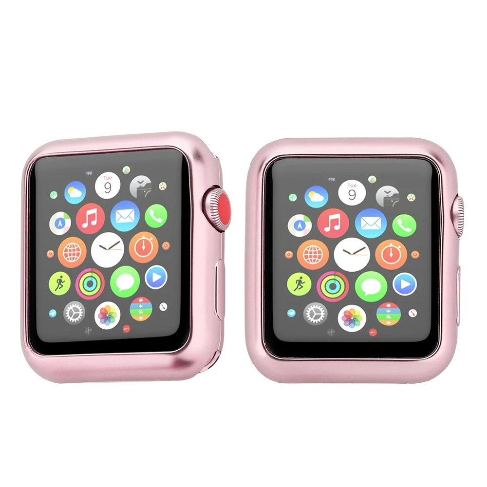 TPU Colorful plating Protector case For Apple Watch 3 2 1 42MM 38MM TPU Cover All-inclusive case For Iwatch 3 2 1 38MM 42MM