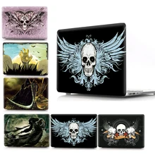 Черный чехол с черепом для Macbook Pro 13 Pro 15 CD rom жесткий ПВХ мультфильм A1278 A1286 чехол для Macbook Pro 13 15 CD rom чехол