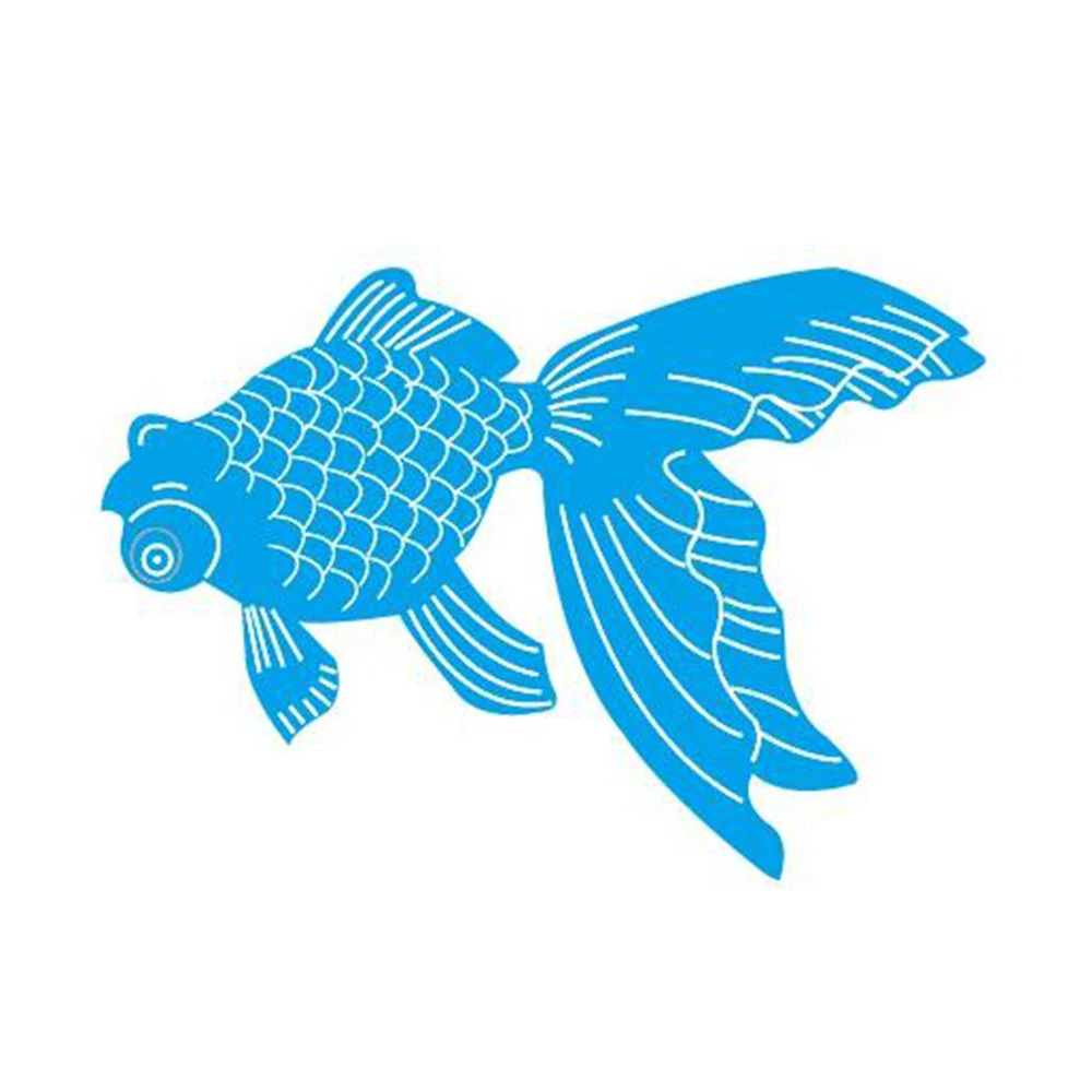 

Swimming goldfish Stitched Metal Cutting Dies Cut Die Mold DIY Scrapbooking Stamps Craft Embossing Making Stencil Template