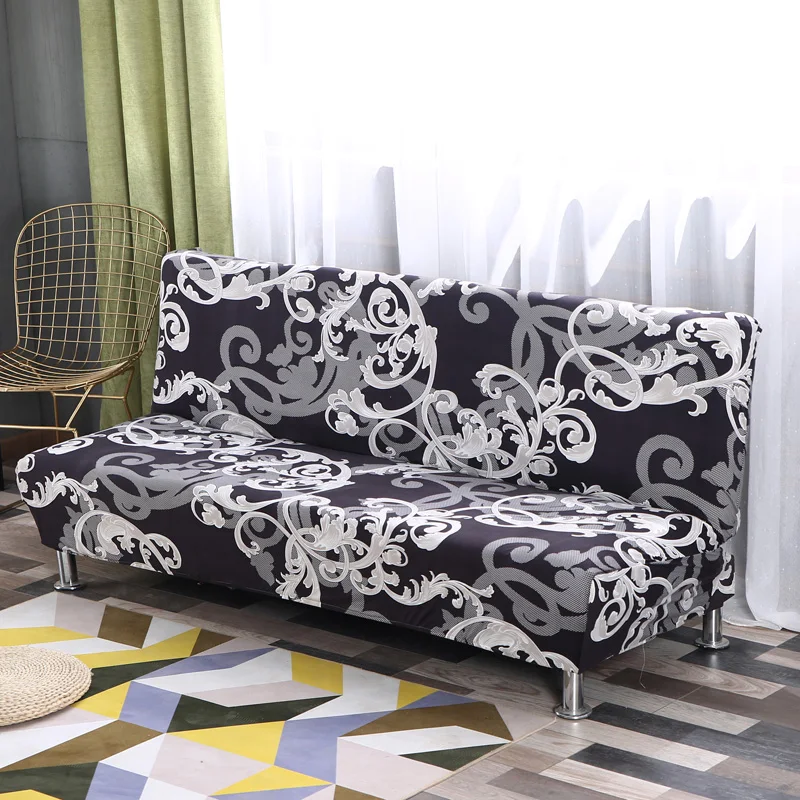 

Floral Printing Sofa Bed Cover Tight All-inclusive Sofa Cover Elastic Stretch Slipcover Sofa Length Between 165cm and 185cm