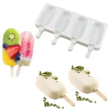 4 силиконовые полости для заморозки мороженого формы конфеты бар делая инструмент сок формы для мороженого детей поп лоток для мороженого на палочке льда производитель кубиков# CG1