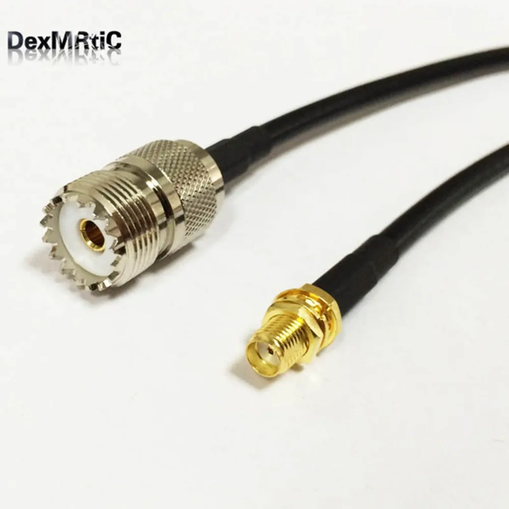 1 шт. Новый гнездовой разъем SMA в гнездо UHF RG58 кабель переходник для